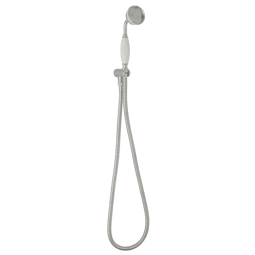BC Designs Victrion Brushed Chrome Traditional Handheld Shower Kit Cut Out